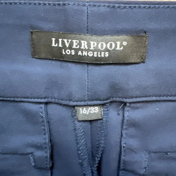 Liverpool Pants Womens 16/32 Navy Blue Bootcut Maille‎ LM5099MT Stretch Office - Picture 2 of 11